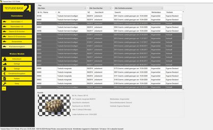 Testudo Base 2 Bestandsliste Übersicht
